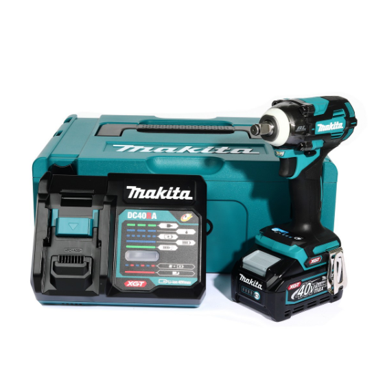 MAKITA เครื่องขันบล๊อกไร้สาย 40 โวลต์ 1/2 นิ้ว รุ่น TW004GM101 แรงบิดสูงสุด 350 นิวตันเมตร รวมแบตเตอรี่และแท่นชาร์จ