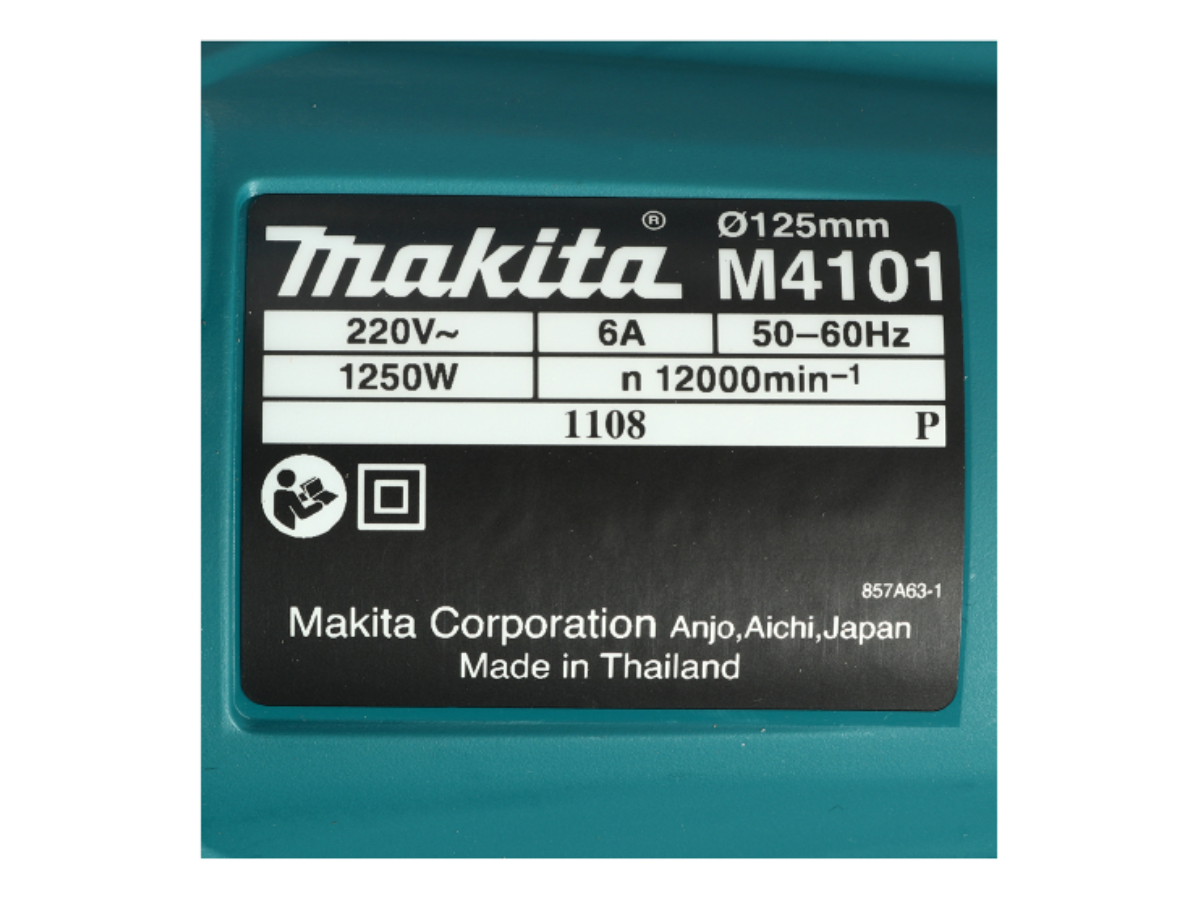 MAKITA เครื่องตัดไฟฟ้า ขนาด 4 - 5 นิ้ว (125 มม.) กำลังไฟ 1,250 วัตต์ รุ่น M4101XB