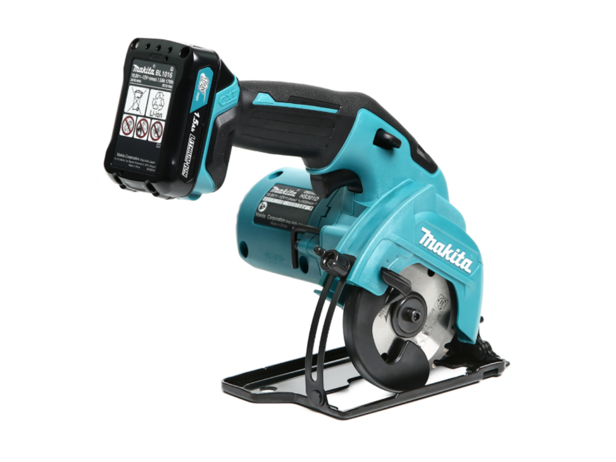 MAKITA เลื่อยวงเดือนไร้สาย 12 โวลต์ ขนาด 85 มม. รุ่น HS301DWYE ความเร็วรอบตัวเปล่า 1,500 รอบ/นาที รวมแบตเตอรี่-แท่นชาร์จ