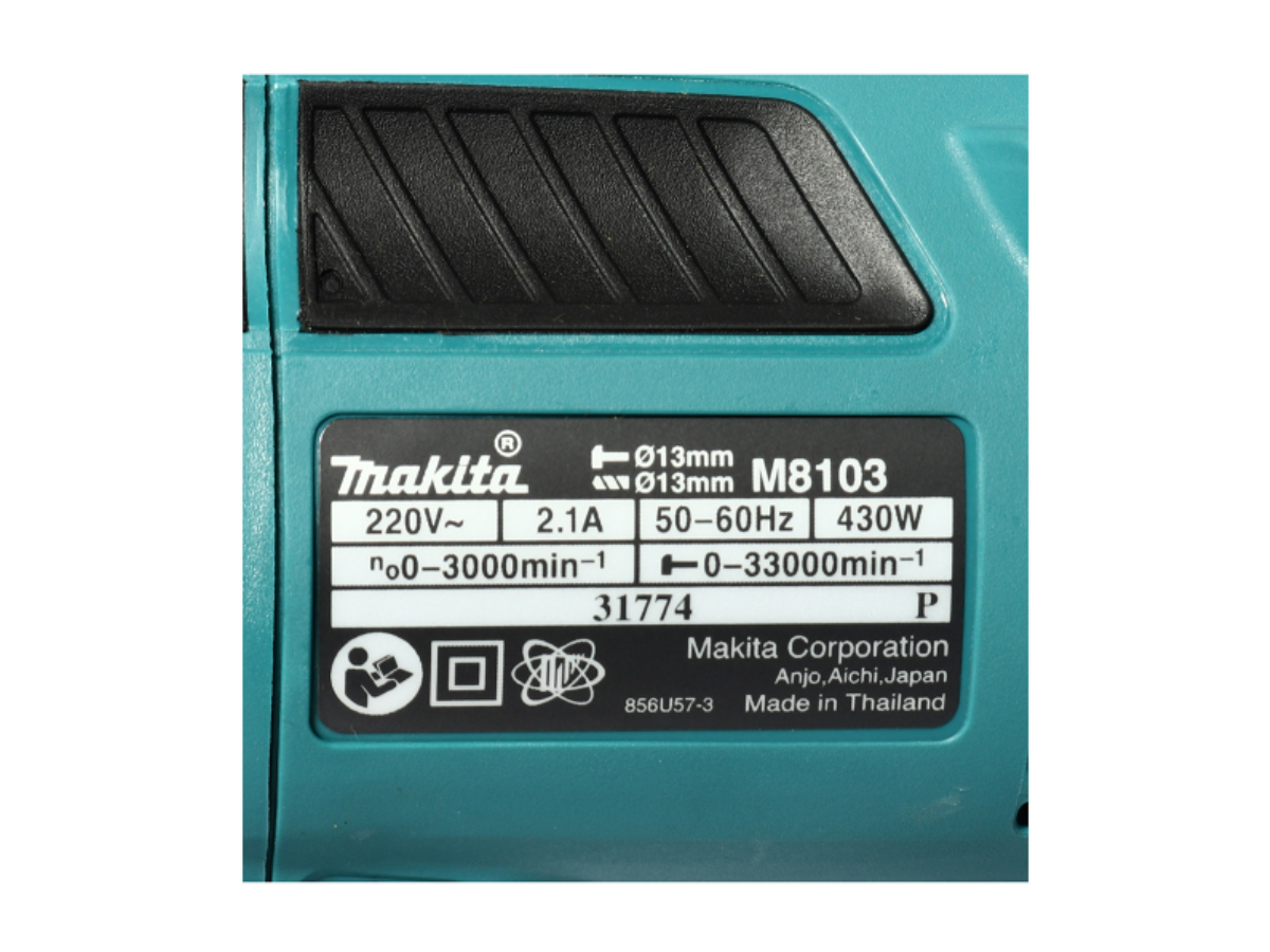 MAKITA สว่านกระแทกไฟฟ้า ขนาด 13 มม. (1/2 นิ้ว) กำลังไฟ 430 วัตต์ รุ่น M8103KX1B