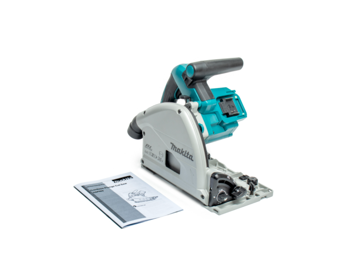 MAKITA เลื่อยวงเดือนตัดตามราง 36 โวลต์ ขนาด 6 นิ้ว รุ่น DSP600Z ความเร็วรอบตัวเปล่า 6,300 รอบ/นาที