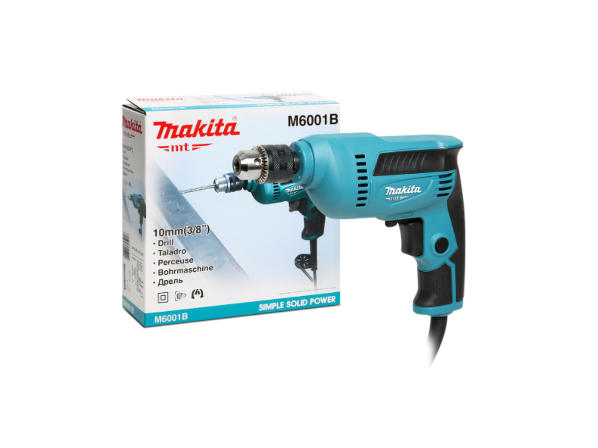 MAKITA สว่านไฟฟ้า ขนาด 3/8 นิ้ว กำลังไฟ 450 วัตต์ รุ่น M6001B