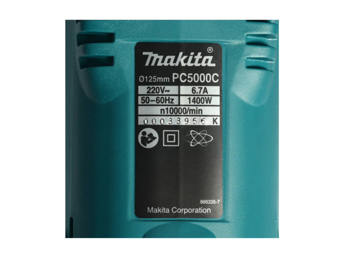 MAKITA เครื่องขัดคอนกรีต ขนาด 5 นิ้ว (125 มม.) รุ่น PC5000C กำลังไฟ 1,400 วัตต์