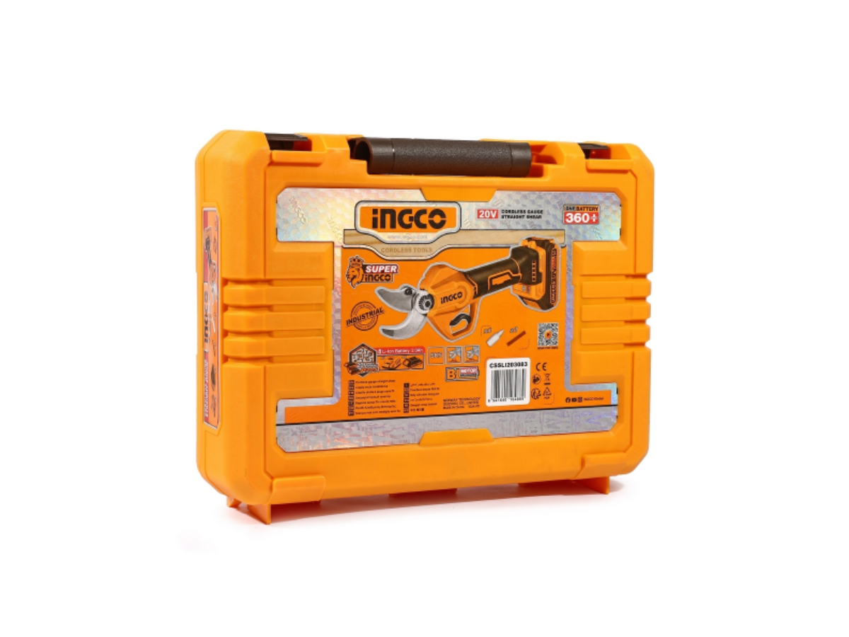 INGCO กรรไกรตัดกิ่งไร้สาย 20 โวลต์ รุ่น CSSLI203083 มอเตอร์ Brushless สามารถตัดได้ 20-30 มม. 