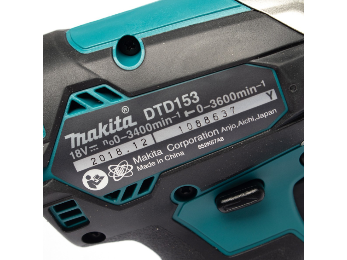 MAKITA สว่านอิมแพคไร้สาย 18 โวลต์ รุ่น DTD153RFE ก้านหกเหลี่ยม 1/4 นิ้ว