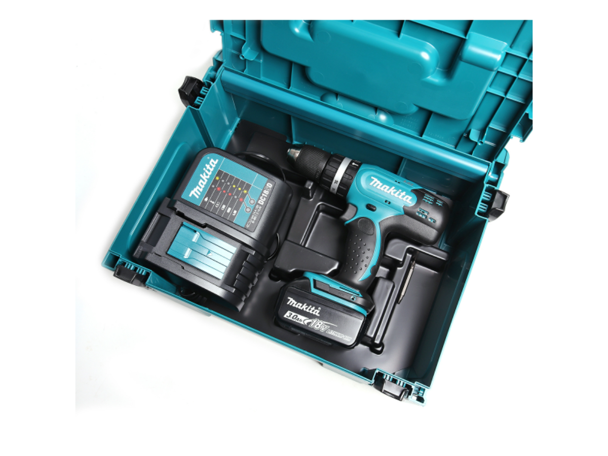 MAKITA สว่านกระแทกไร้สาย 18 โวลต์ ขนาด 13 มม. (1/2 นิ้ว) รุ่น DHP453SF1J