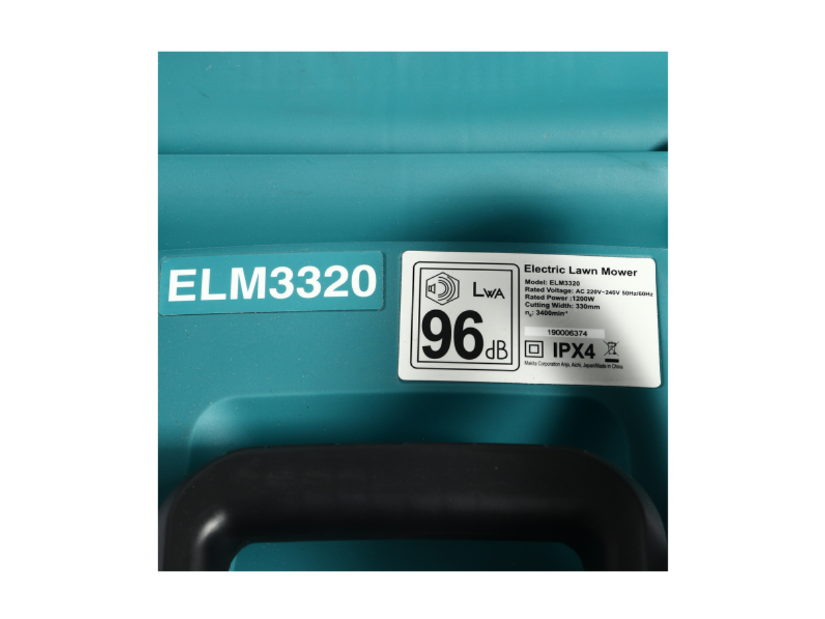 MAKITA รถเข็นตัดหญ้าไฟฟ้า ขนาด 330 มม. กำลังไฟ 1,200 วัตต์ รุ่น ELM3320