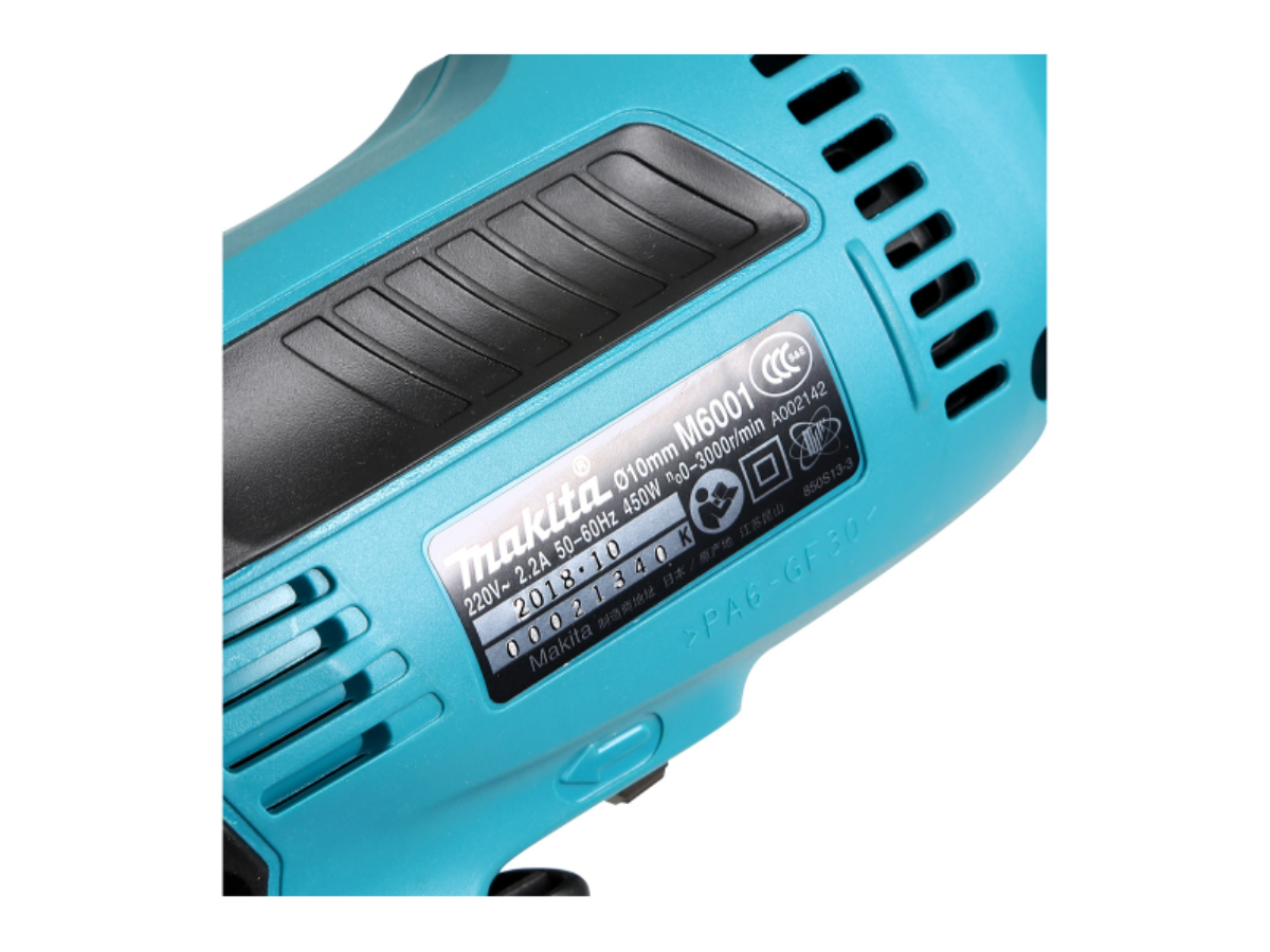 MAKITA สว่านไฟฟ้า ขนาด 3/8 นิ้ว กำลังไฟ 450 วัตต์ รุ่น M6001B