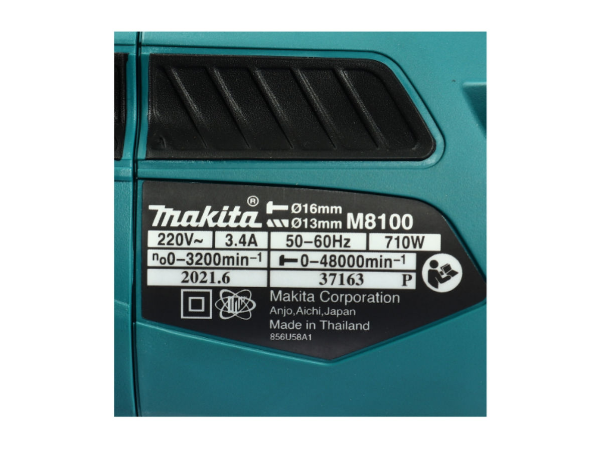 MAKITA สว่านกระแทกไฟฟ้า ขนาด 16 มม. (5/8 นิ้ว) กำลังไฟ 710 วัตต์ รุ่น M8100KX5B