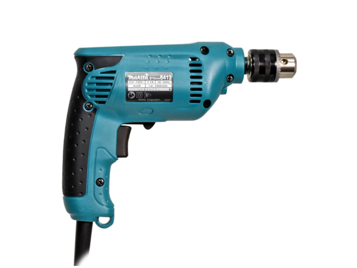 MAKITA สว่านไฟฟ้า ขนาด 3/8 นิ้ว กำลังไฟ 450 วัตต์ รุ่น 6412