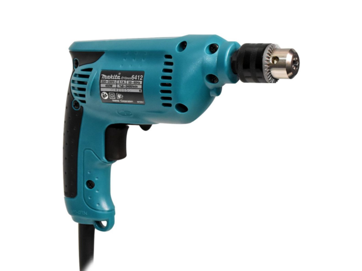 MAKITA สว่านไฟฟ้า ขนาด 3/8 นิ้ว กำลังไฟ 450 วัตต์ รุ่น 6412