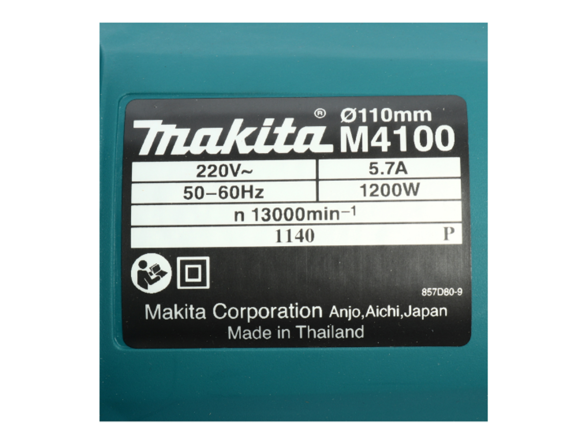 MAKITA เครื่องตัดไฟฟ้า ขนาด 4 นิ้ว (110 มม.) กำลังไฟ 1,200 วัตต์ รุ่น M4100ZX1B