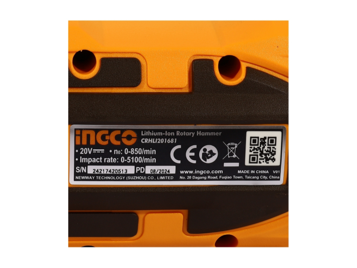 INGCO 20V-BL สว่านโรตารี่ไร้สาย 22 มม. รุ่น CRHLI202081