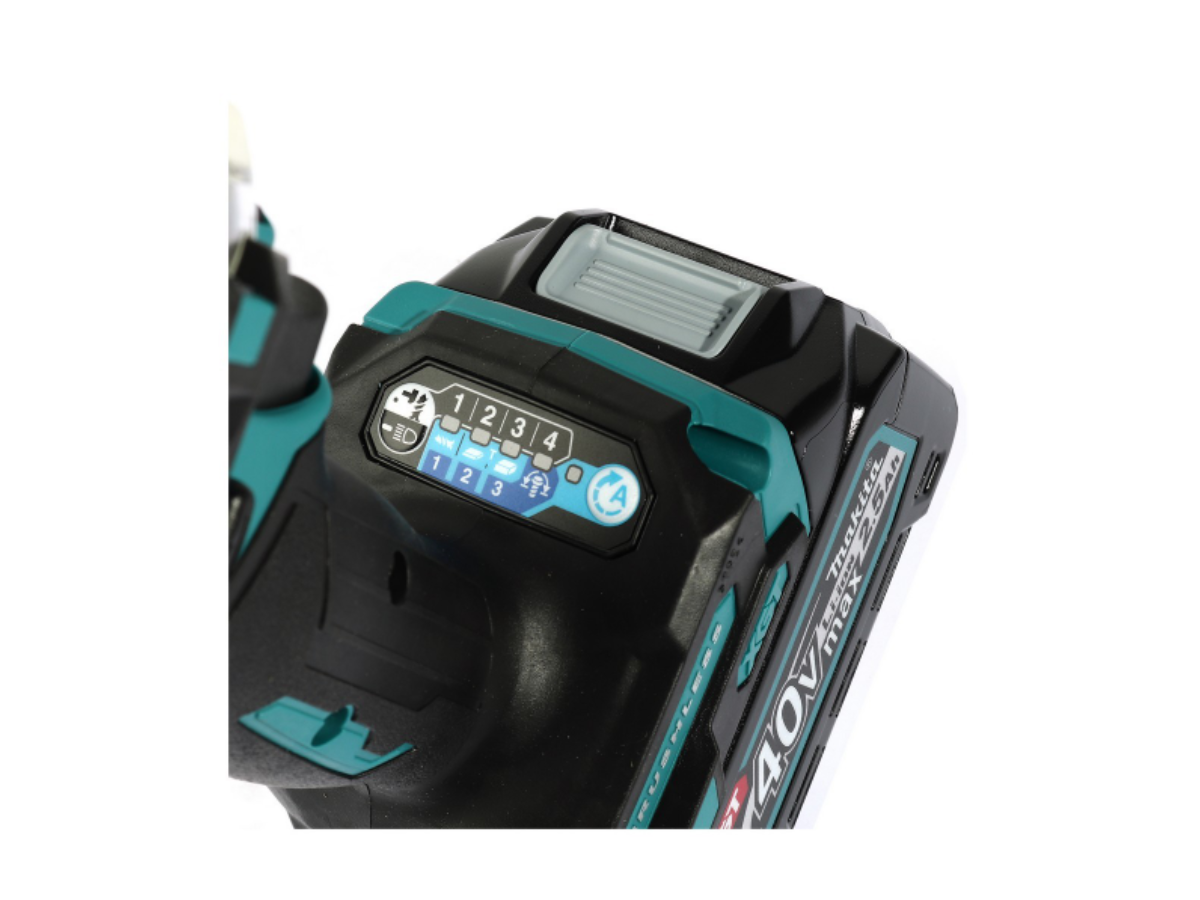 MAKITA สว่านไขควงกระแทกไร้สาย 40 โวลต์ 1/4 นิ้ว รุ่น TD001GD101 แรงบิดสูงสุด 220 นิวตันเมตร รวมแบตเตอรี่และแท่นชาร์จ