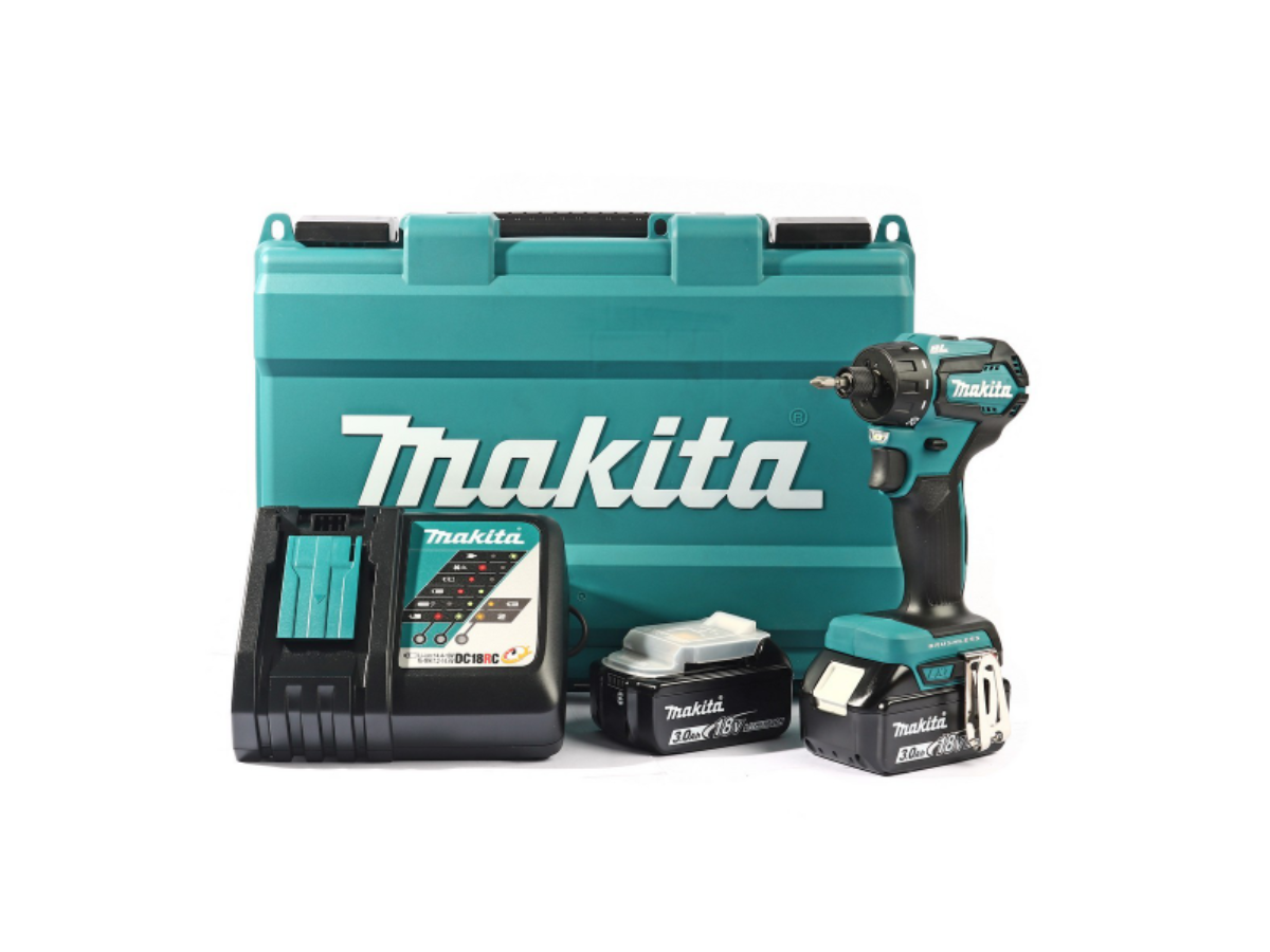 MAKITA สว่านไขควงคลัช 18 โวลต์ ขนาด 1/4 นิ้ว รุ่น DDF083RFE แรงบิดหมุน 40 นิวตันเมตร รวมแบตเตอรี่และแท่นชาร์จ 