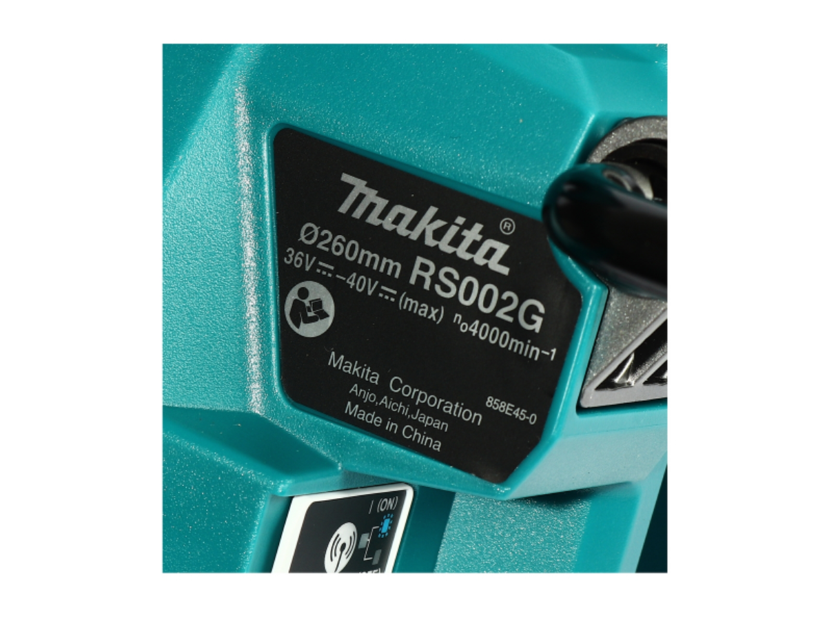 MAKITA เลื่อยวงเดือน 40VMAX 10 นิ้ว รุ่น RS002GT101 ความเร็วรอบตัวเปล่า 4,000 รอบ/นาที 