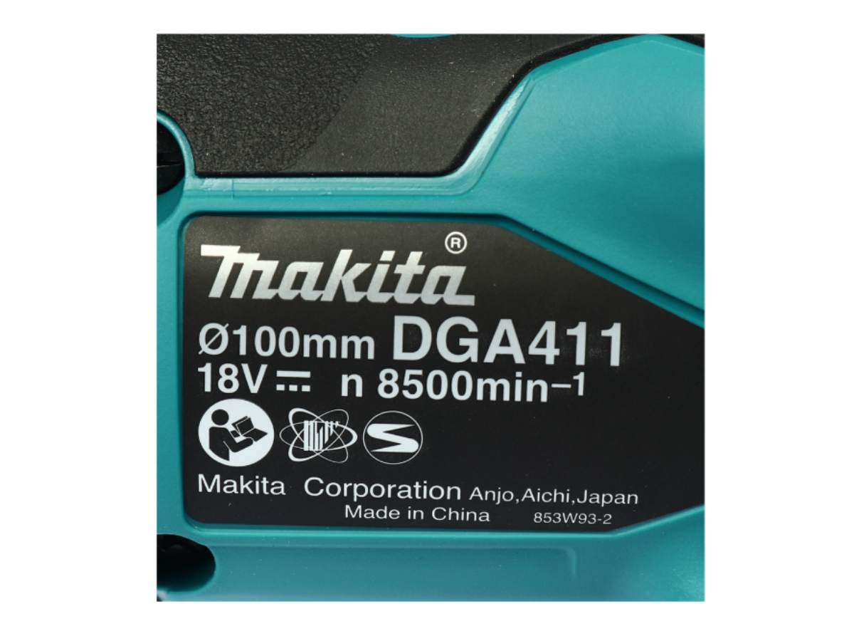 MAKITA เครื่องเจียไร้สาย 18 โวลต์ ขนาด 4 นิ้ว รุ่น DGA411Z