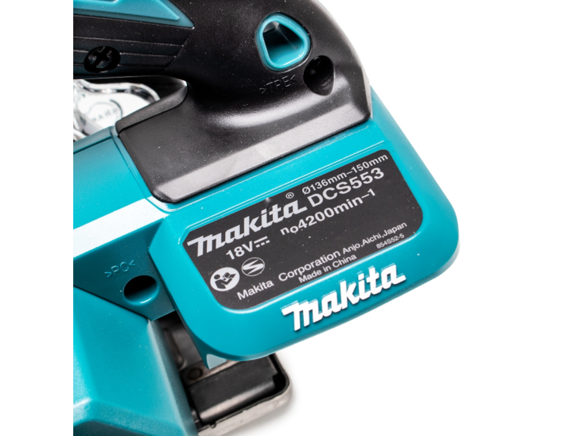 MAKITA เลื่อยตัดโลหะไร้สาย 18 โวลต์ ขนาด 6 นิ้ว รุ่น DCS553Z ความเร็วรอบตัวเปล่า 4,200 รอบ/นาที