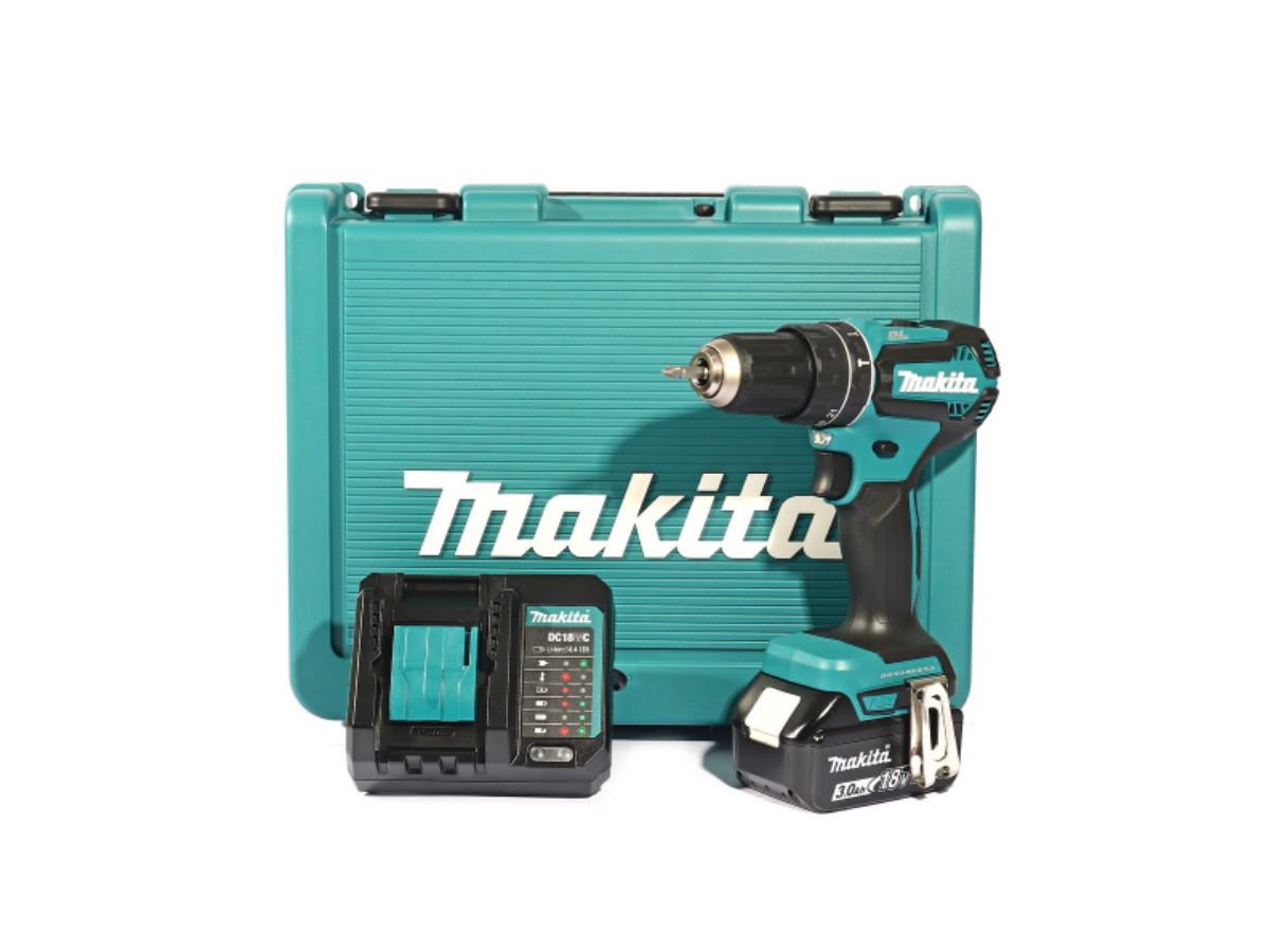 MAKITA สว่านกระแทกไร้สาย 18 โวลต์ ขนาด 13 มม. (1/2 นิ้ว) รุ่น DHP485F003