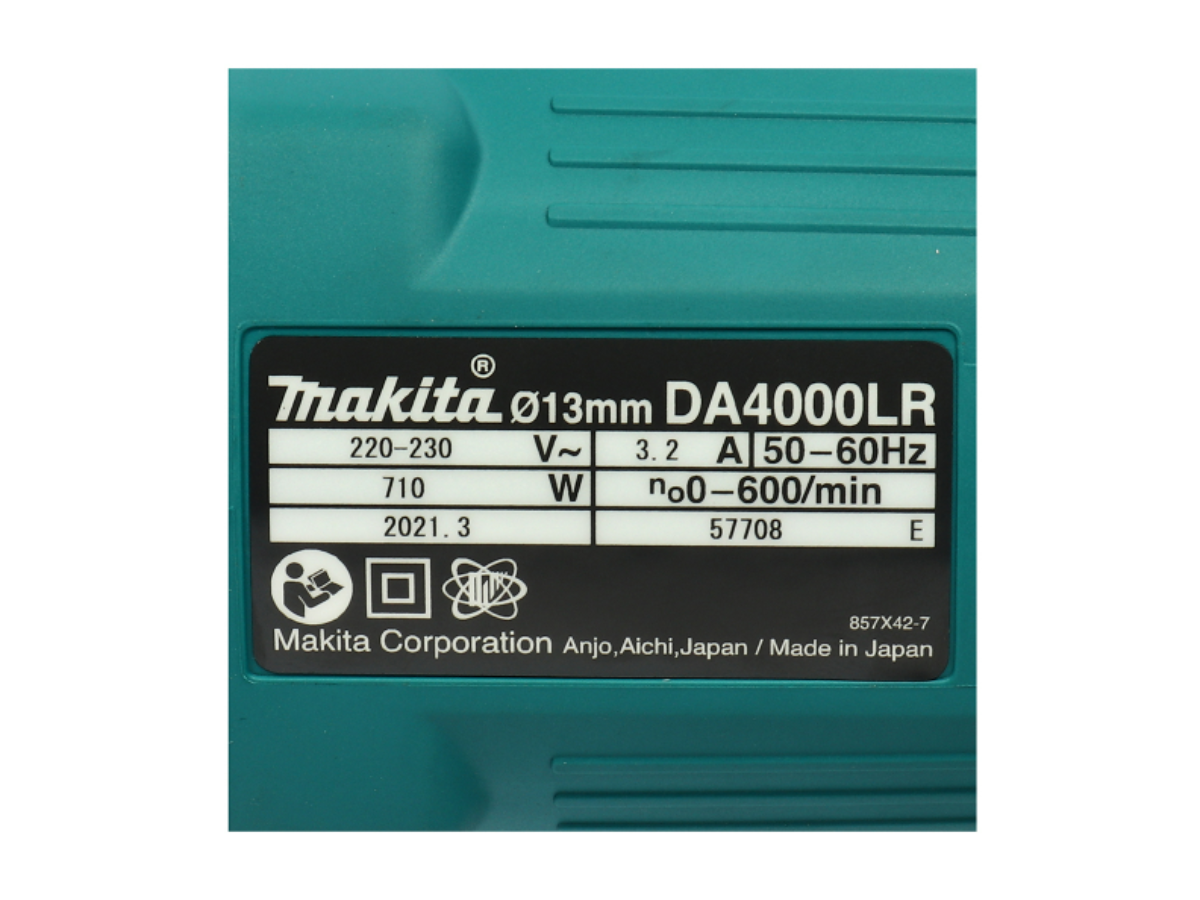 MAKITA สว่านหัวงอไฟฟ้า ขนาด 1/2 นิ้ว กำลังไฟ 710 วัตต์ รุ่น DA4000LR