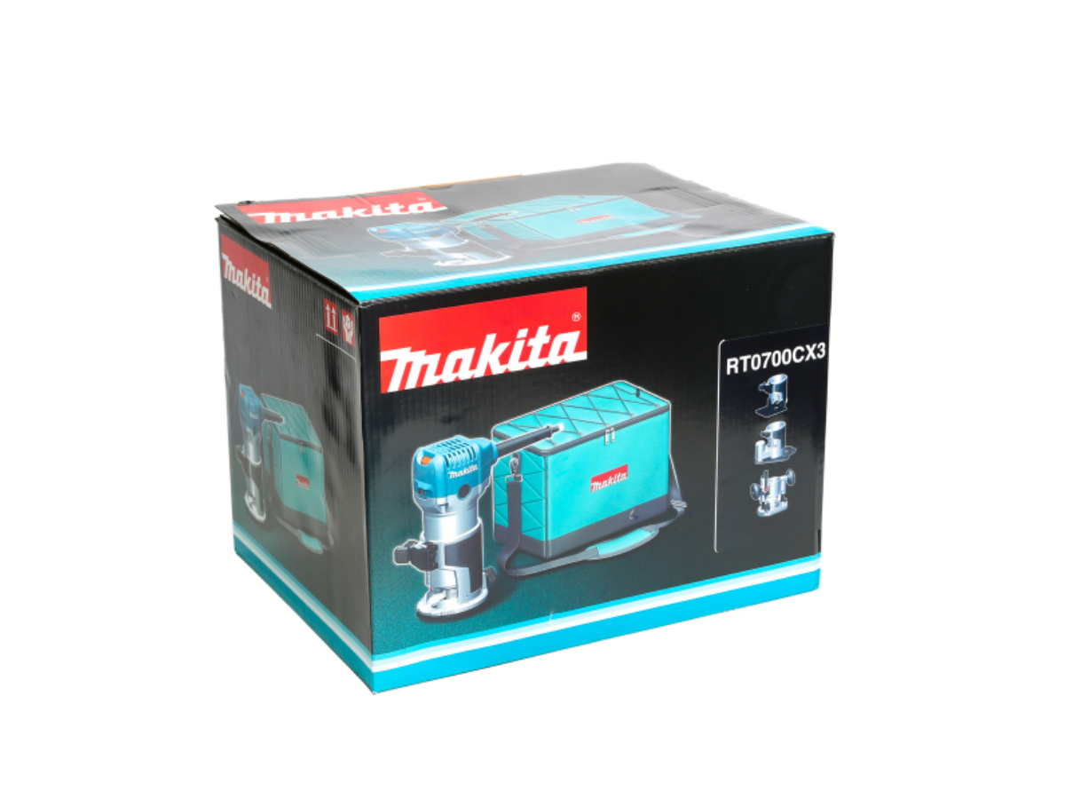 MAKITA ทริมเมอร์ กำลังไฟ 710 วัตต์ ขนาด 6 มม. (1/4 นิ้ว), 8 มม. (3/8 นิ้ว) รุ่น RT0700CX3