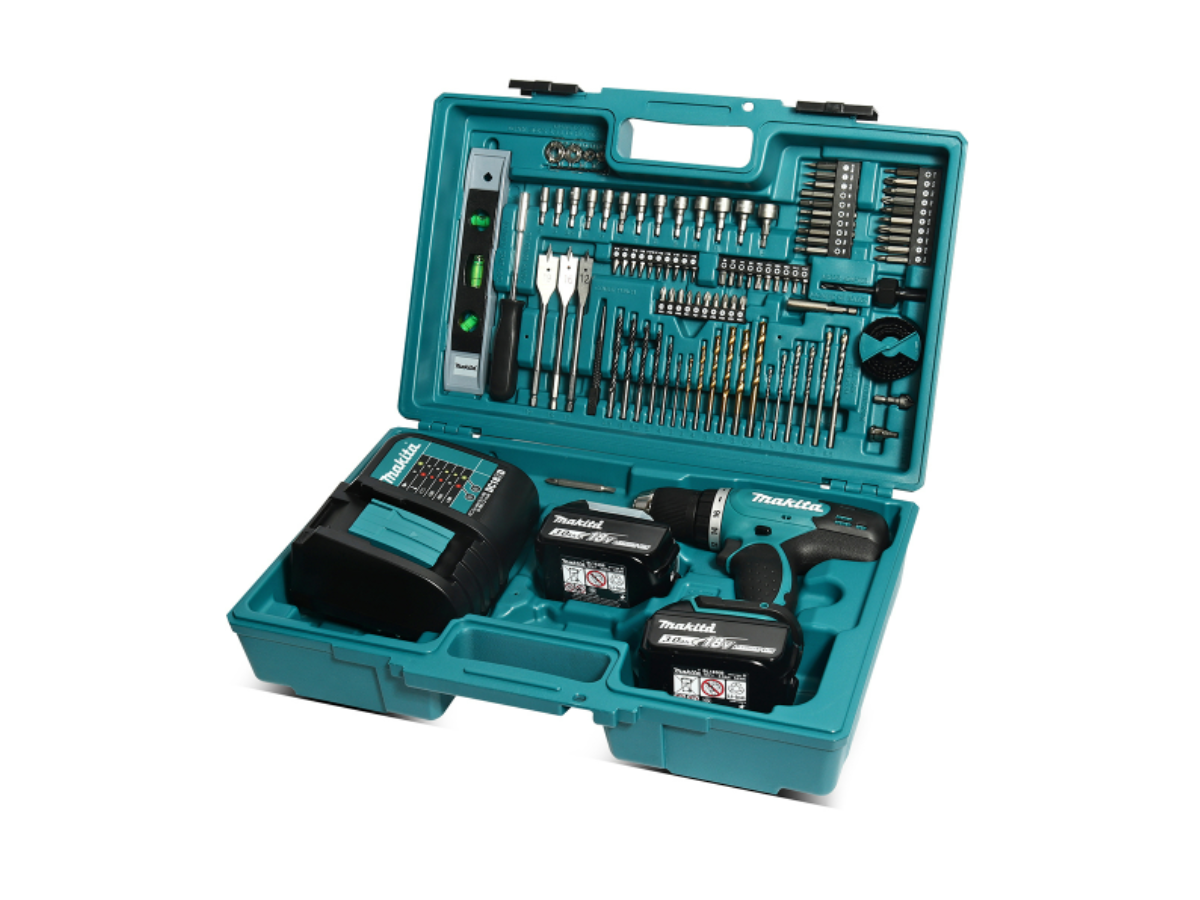 MAKITA สว่านไขควงไร้สาย 18 โวลต์ ขนาด 1/2 นิ้ว รุ่น DDF453FX13 แรงบิดหมุน 38 นิวตันเมตร รวมแบตเตอรี่และแท่นชาร์จ