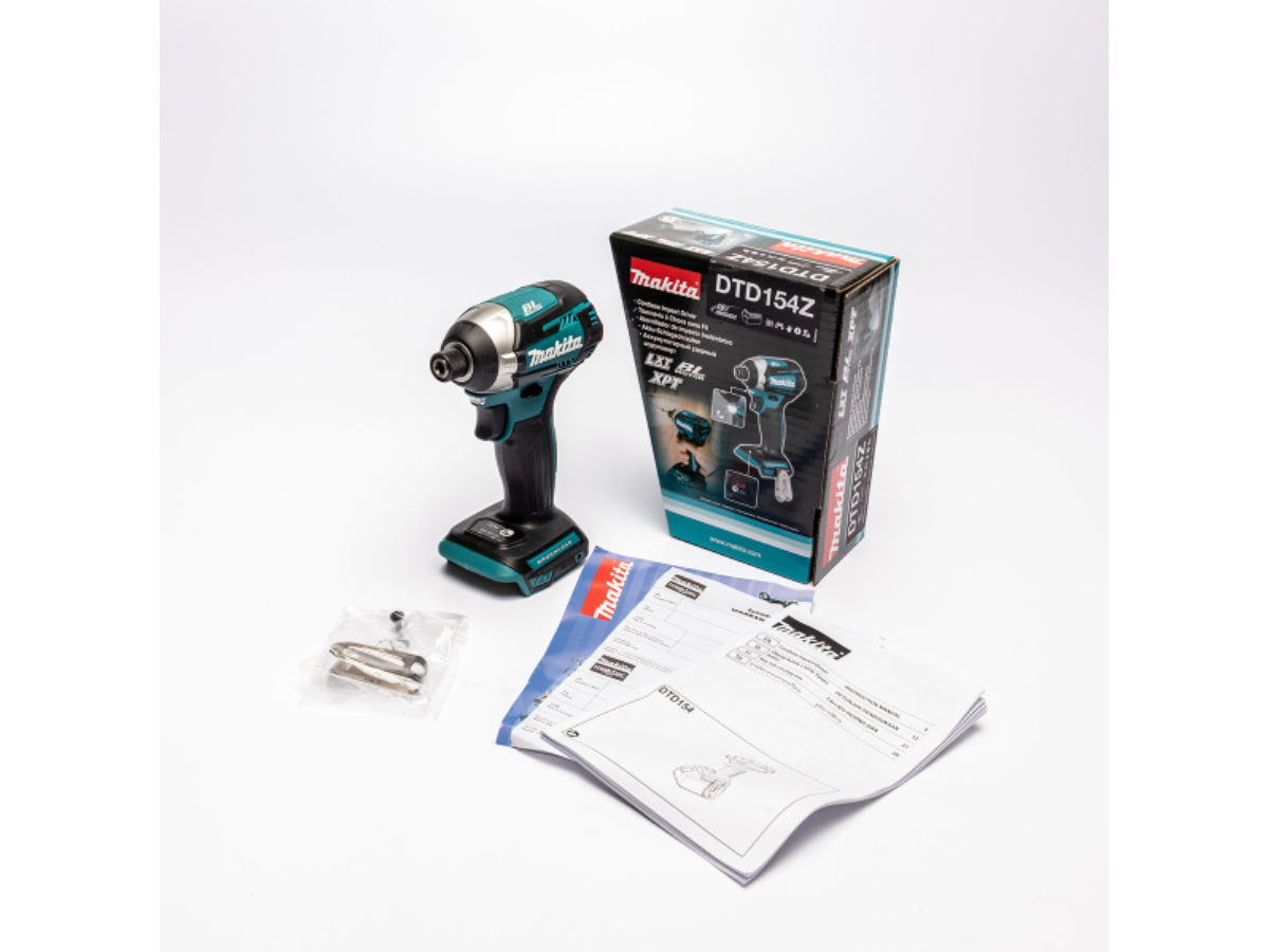 MAKITA สว่านไขควงกระแทกไร้สาย 18 โวลต์ 1/4 นิ้ว รุ่น DTD154Z แรงบิดสูงสุด 175 นิวตันเมตร ไม่รวมแบตเตอรี่-แท่นชาร์จ