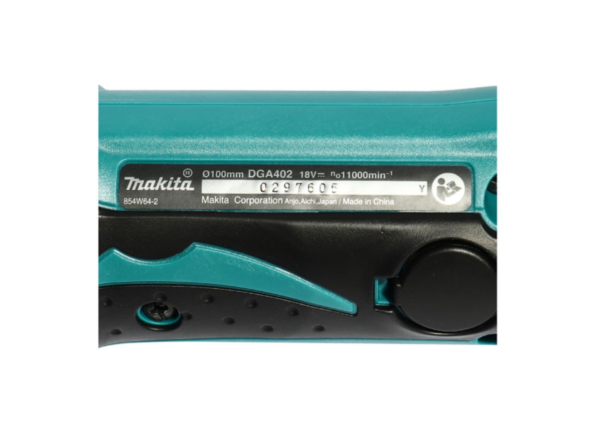 MAKITA เครื่องเจียไร้สาย 18 โวลต์ ขนาด 4 นิ้ว รุ่น DGA402RFE