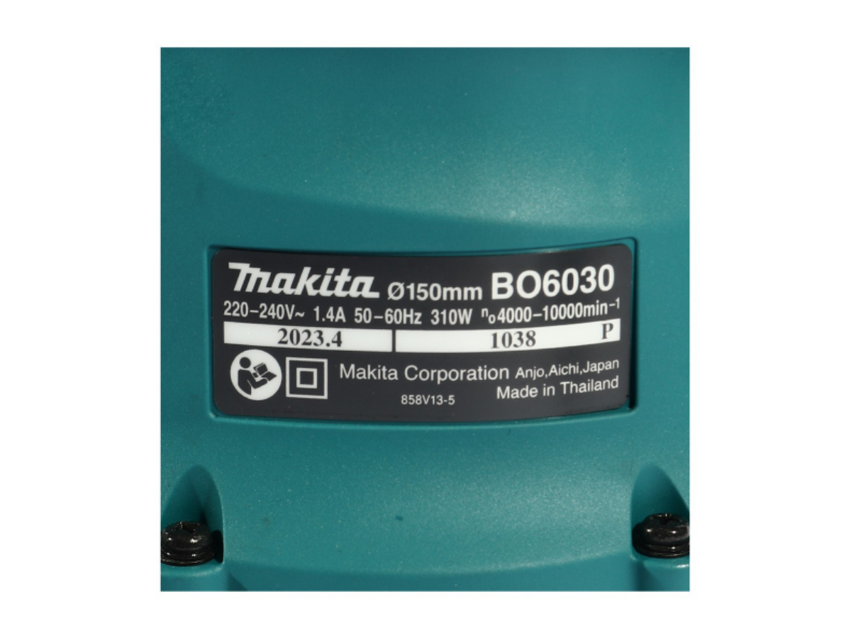 MAKITA เครื่องขัดกระดาษทรายกลมสั่นสุ่ม ขนาด 6 นิ้ว (150 มม. ) กำลังไฟ 310 วัตต์ รุ่น BO6030